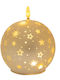 Iliadis Christmas Gold Candle