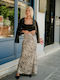 Freestyle Maxi Skirt Leopard Animal Print