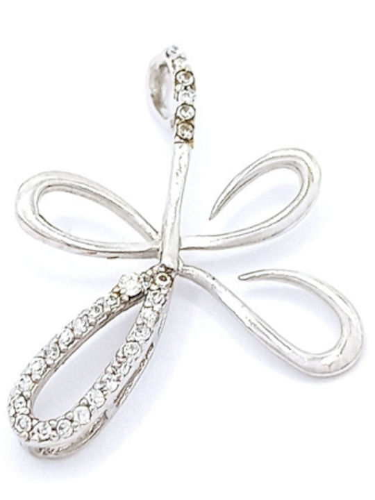 PS Silver Charm Fluture Din Argint Cu Zircon