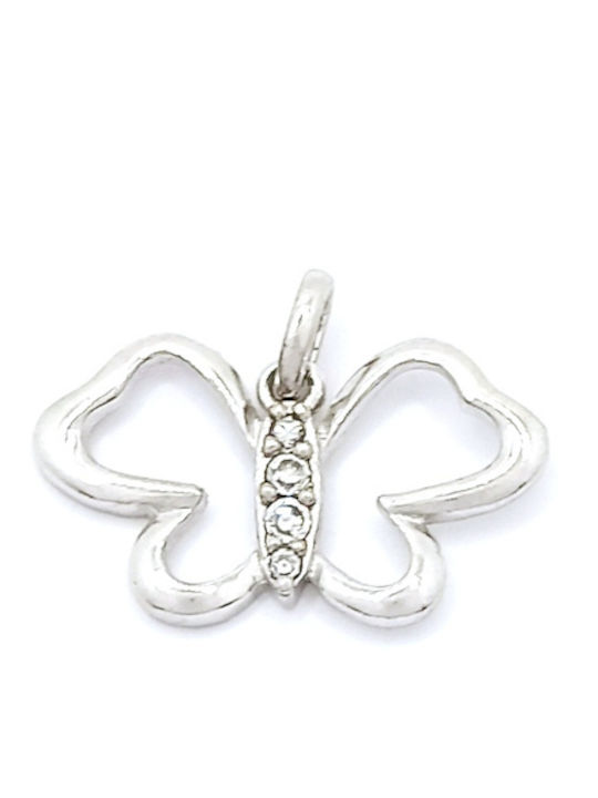 PS Silver Charm Fluture Din Argint Cu Zircon