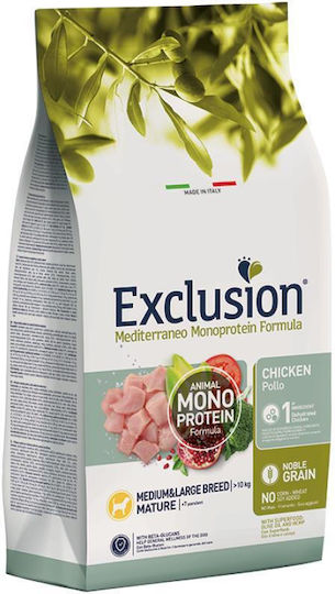 Exclusion 12kg Dry Food for Senior Medium & Large Breed Dogs with Chicken
