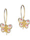 Papoulidis Jewellery Kids Earrings Studs Butterflies from Gold 9K
