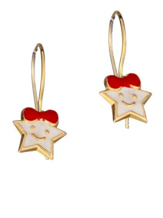 Papoulidis Jewellery Kids Earrings Studs Stars from Gold 9K