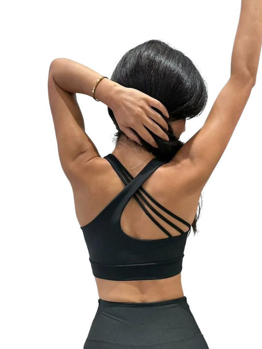 Lismina Women's Sports Bra without Padding Black