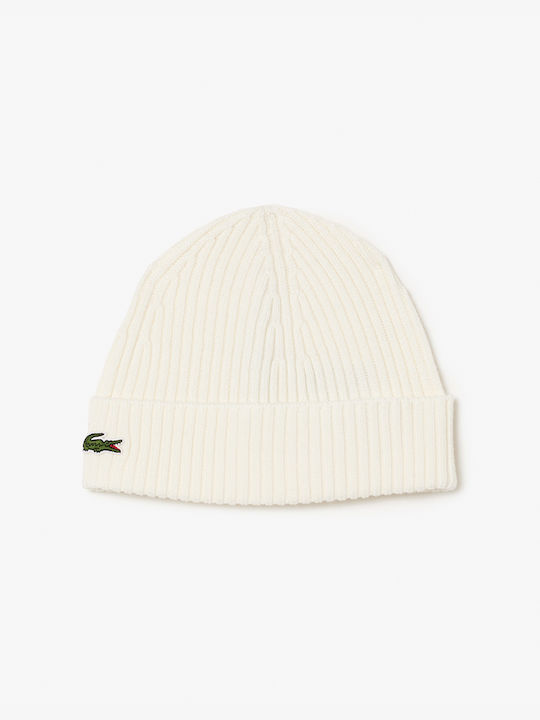 Lacoste Beanie Beanie Knitted in Beige color