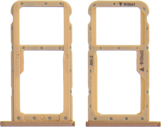 Nano-SIM and Micro-SD Tray Replacement Part for Huawei P20 Lite – Gold