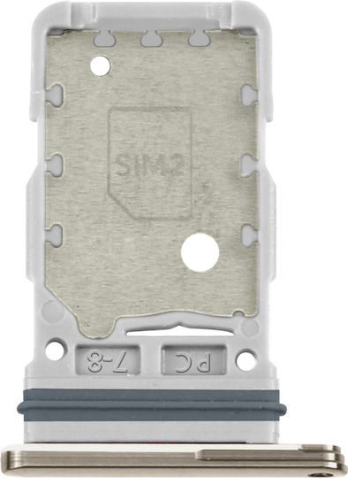Ersatz-SIM-Kartenfach Samsung Galaxy S23 Ultra Cremefarben