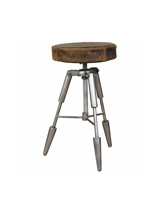 Stool For Living Room Metallic Coffee 39x39x55cm