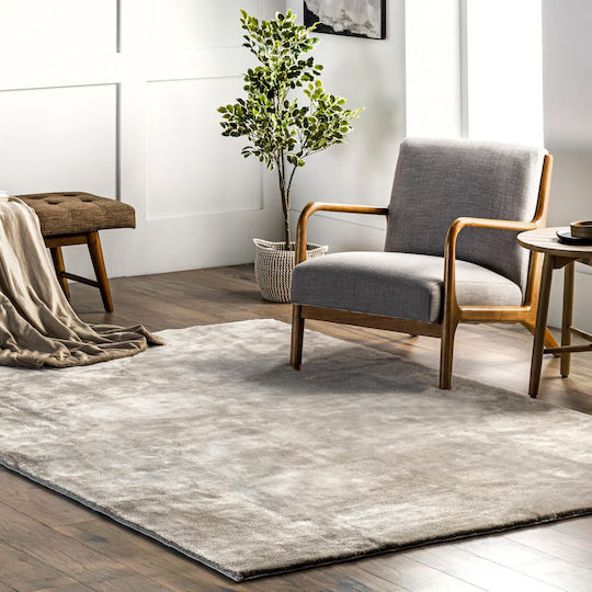 Saray Home Deluxe Αντιολισθητικό Χαλί Ορθογώνιο Γούνινο Καφέ 150x210cm