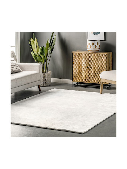 Saray Home Rug Rectangular Furry Ivory Coast