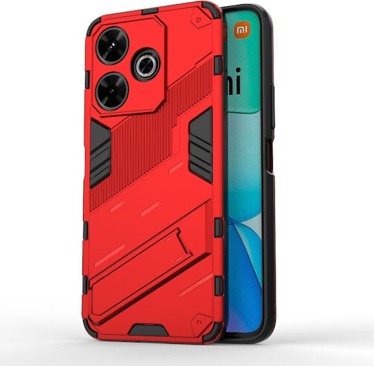 Punk Armor Back Cover Σιλικόνης Κόκκινο (Redmi 13 / Poco M6 4G)