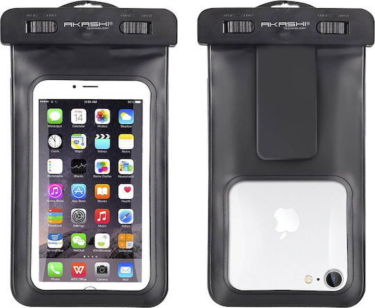 Akashi Ipx8 Protection Smartphone Waterproof Pouch Universal Tactile Black