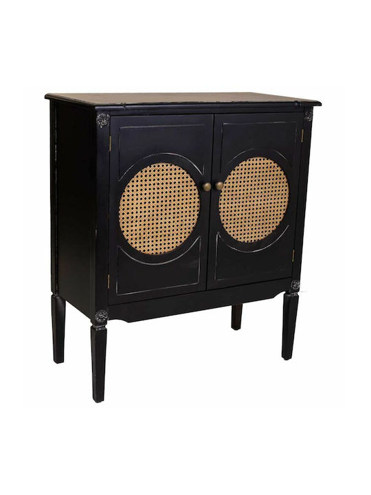 Sideboard Wooden Black 80x38x90cm