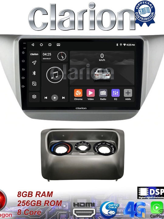 Clarion Auto-Audiosystem für Mitsubishi Lancer 2000>2007 (Bluetooth/USB/WiFi/GPS/Apple-Carplay/Android-Auto) mit Touchscreen 9"