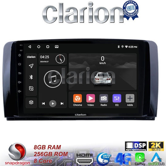 Clarion Car Audio System for Mercedes-Benz R-Class 2006>2014 (Bluetooth/USB/WiFi/GPS/Apple-Carplay/Android-Auto) with Touch Screen 9"
