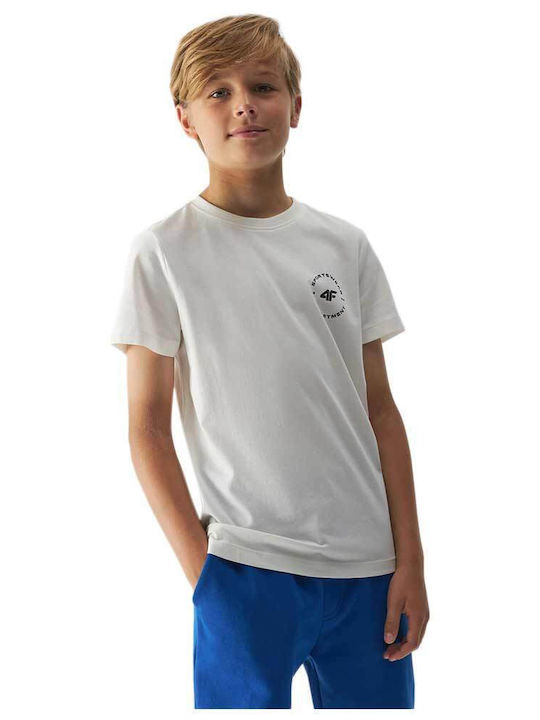 4F Παιδικό T-shirt Λευκό