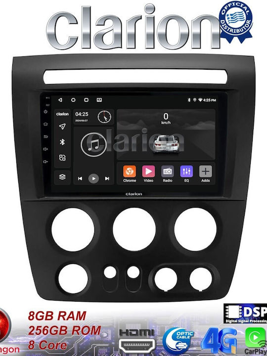 Clarion Auto-Audiosystem Hummer H3 2006 > 2011 (Bluetooth/USB/WiFi/GPS/Apple-Carplay/Android-Auto) mit Touchscreen 9"
