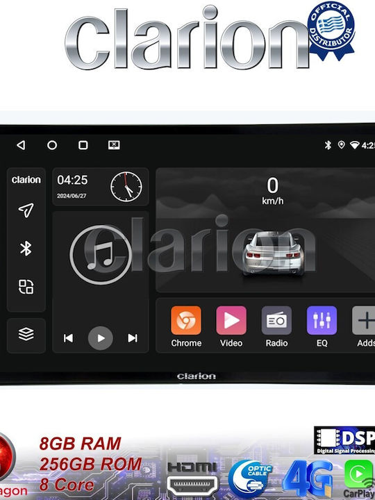 Clarion Car Audio System for Ssangyong Actyon / Kyron 2006>2015 (Bluetooth/USB/WiFi/GPS/Apple-Carplay/Android-Auto) with Touch Screen 9"