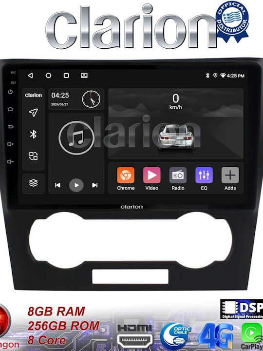 Clarion Auto-Audiosystem für Chevrolet Epica 2006 > 2012 (Bluetooth/USB/WiFi/GPS/Apple-Carplay/Android-Auto) mit Touchscreen 9"