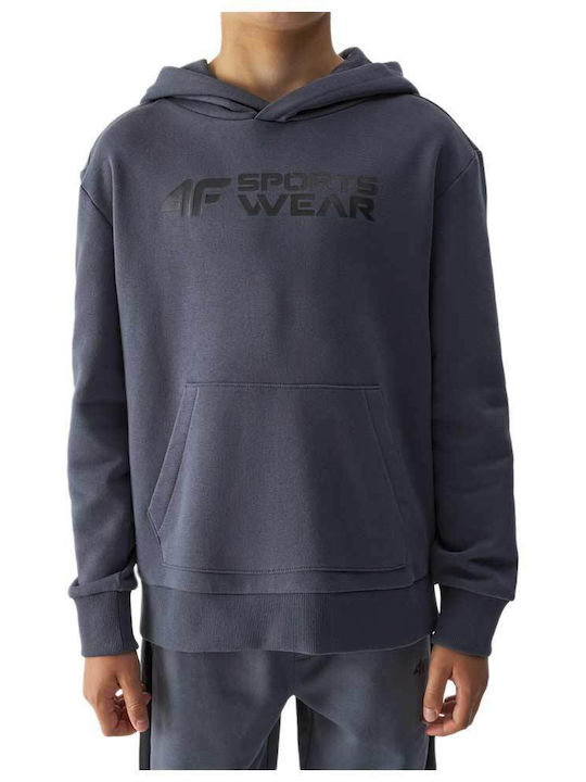 4F Kids Sweatshirt with Hood Gray