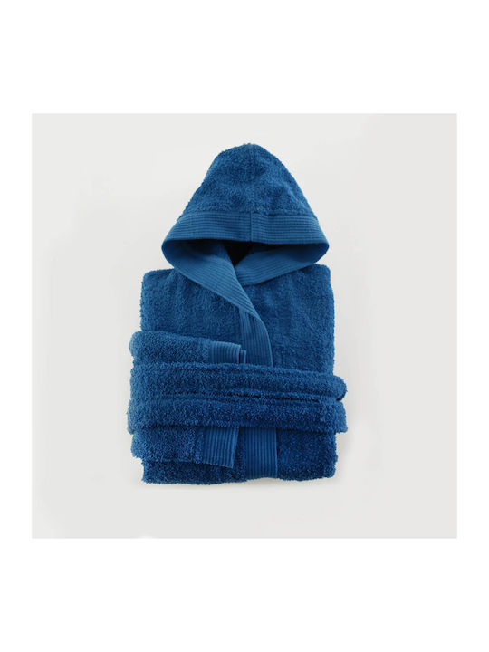 Rythmos Παιδικό Μπουρνούζι Twist Blue με Κουκούλα