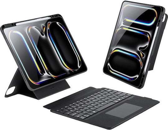 Dux Ducis Dk Flip Cover με Πληκτρολόγιο Μαύρη (iPad Pro 2024 13")