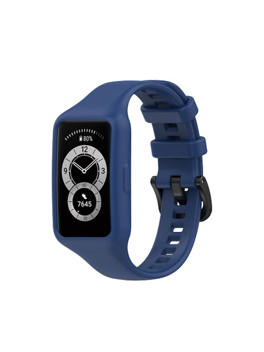 Гъвкава силиконова каишка за Huawei Band 7 6 Pro Honor Band 6, синя