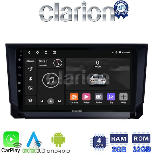 Clarion Ηχοσύστημα Αυτοκινήτου για Seat Ibiza / Arona 2018> (Bluetooth/USB/WiFi/GPS/Apple-Carplay/Android-Auto) με Οθόνη Αφής 9"