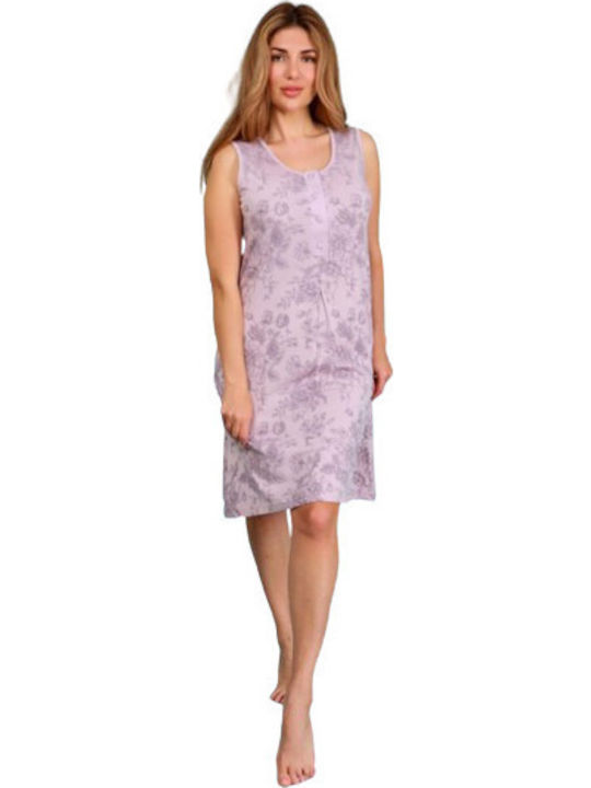 Happy Family Summer Women's Nightdress Lilac