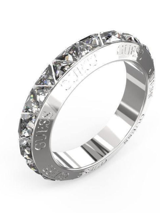 Guess Ring with Zircon made of Steel JUBR04575JWRH | Skroutz.mt