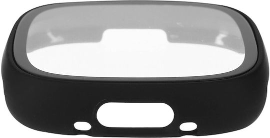 Carcasă neagră protecție ecran din sticlă temperată Fitbit Versa 4 Sense 2