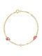 Dio Jewellery Lab Παιδικό Βραχιόλι Αλυσίδα από Ασήμι με Κοριτσάκι Και Πουλάκι Με Σμάλτο
