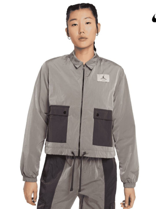 Essentials Women's Short Lifestyle Jacket Waterproof for Winter Gray