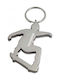 Munkees Keychain Opener Skateboarder Silver
