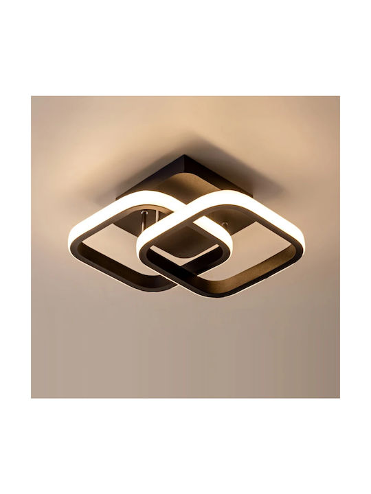 Home Lighting Πλαφονιέρα Οροφής 30εκ. Μαύρη με Ενσωματωμένο LED
