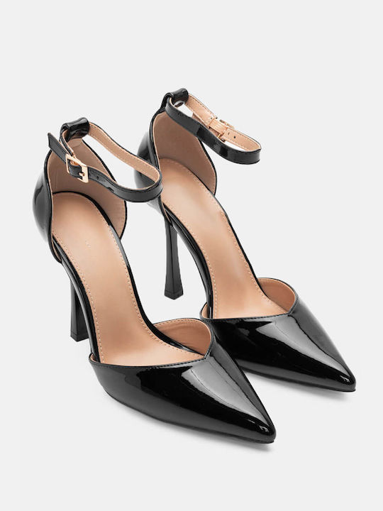 Pointed Toe Pumps with Strap 4347501-black