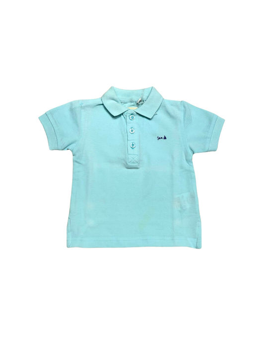 Sam 0 13 Kids Polo Short Sleeve Turquoise