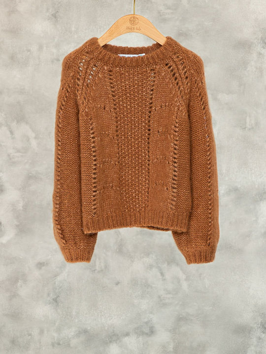 Abel & Lula Kids' Sweater Long Sleeve Brown
