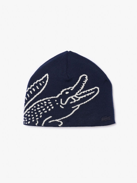 Lacoste Beanie Beanie Knitted in Navy Blue color