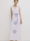 Dejavu Maxi Dress with Slit White