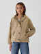 Kids' Trench Coat with Hood Khaki