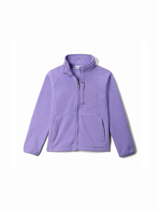 Columbia Kids Cardigan Fleece Purple Fast Trek