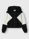 Kinder-Sweatshirtjacke mit Kapuze Schwarz