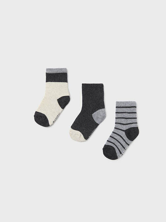 Mayoral Kids' Socks Καλτσάκια Grey 3 Pairs