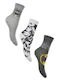 Superheroes Kids' Socks Grey 3 Pairs