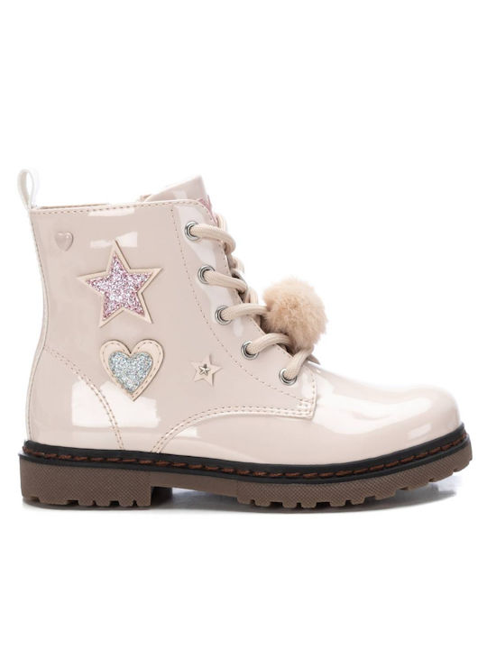 Xti Kids Patent Leather Boots Beige