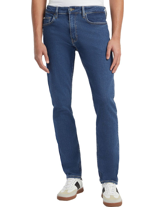 Ανδρικό Παντελόνι Τζιν με Slim Straight Εφαρμογή Μπλε