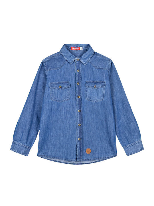 Kids Shirt Long Sleeve Denim BLUE JEAN