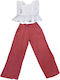 Kids' Set with Pants Winter 2pcs White, Coral