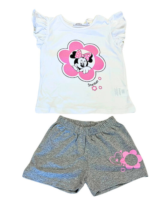 Stardust Kinderbekleidungsset mit Shorts Weiß Grau 2 Stück Stardust Kinderbekleidungsset mit Shorts Weiß Grau 2 Stück